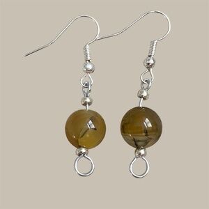 Dyed Dragon Vein Agate Earrings